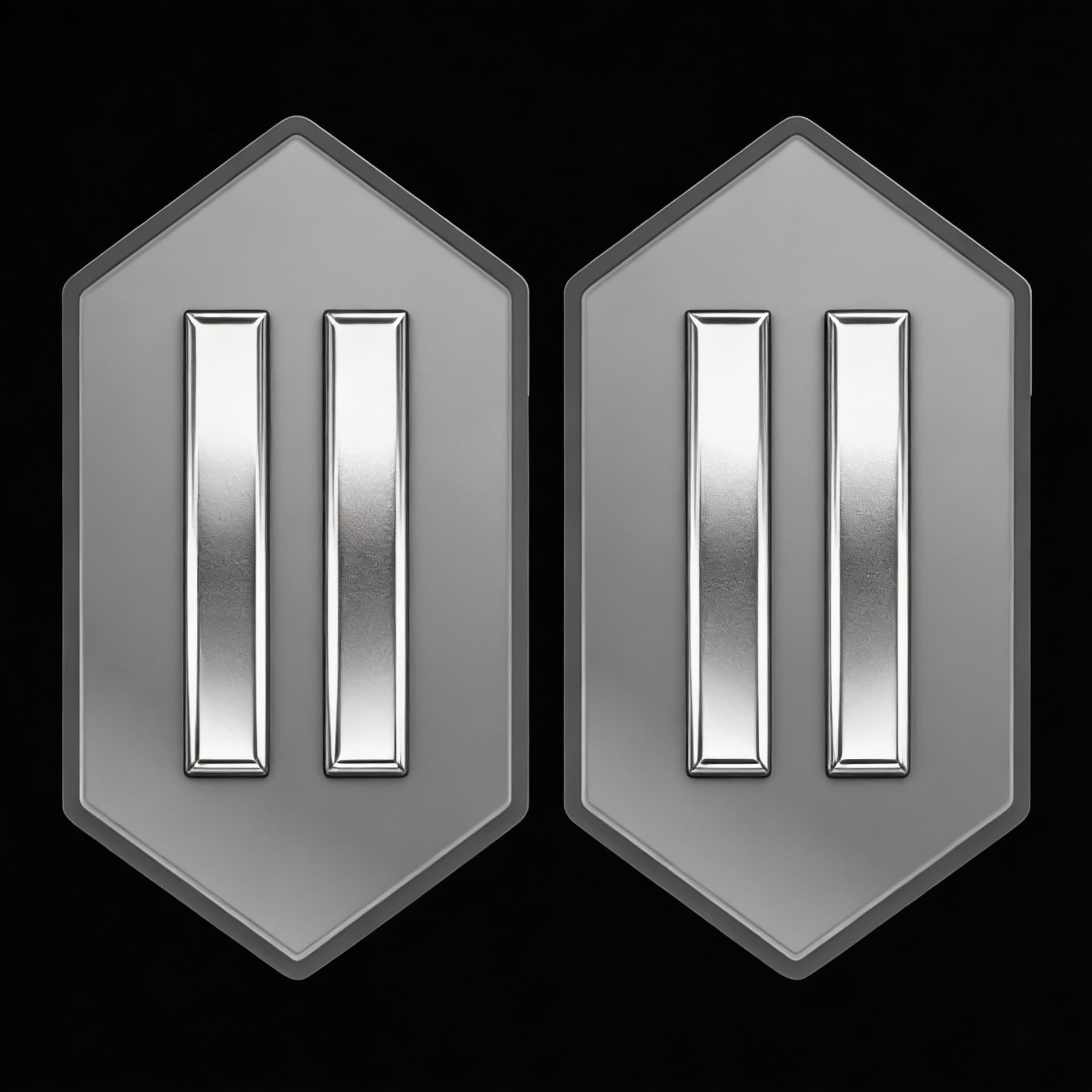 AI generated: Create a Sci-Fi uniform Rank patch. Use the Reference image 1 and create a two patches side by side....