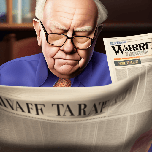 AI generated: realistic warren buffet reading newspaper, mid body,  f/1. 8, global illumination, natural light, up...