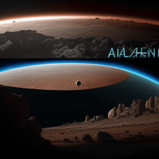 AI generated: paisaje alienijena de un exoplaneta