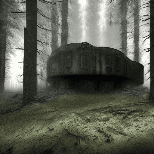 AI generated: Abandoned WW2 german bunker in a dark forest. dark and eerie atmosphere. photorealistic and cinemati...
