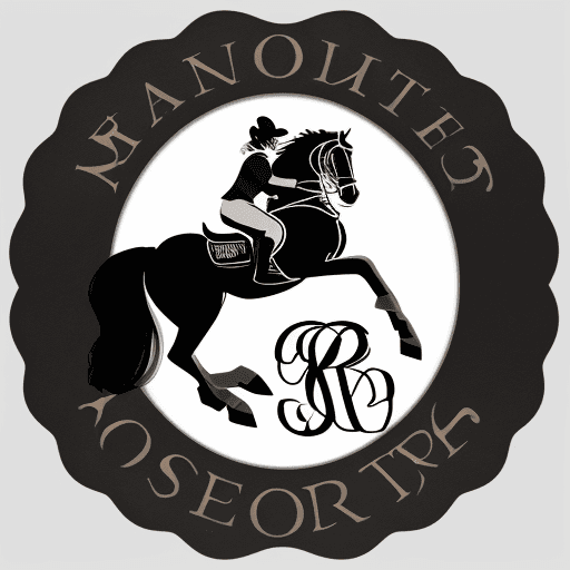 AI generated: create an equestrian logo with D and R monogram, make it simple in black color. You van use horsesho...
