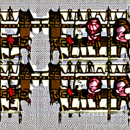 AI generated: a series of poor medieval peasants are shown in isometric fashion, in the style of rpg game, white b...
