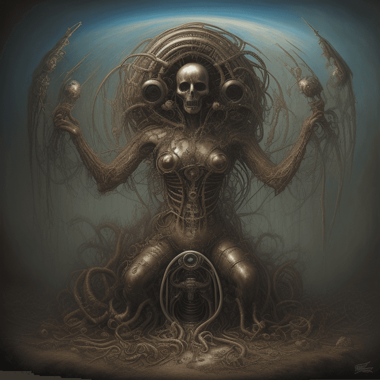 AI generated: music Album cover picture, surreal art, oil picture, heavy metal