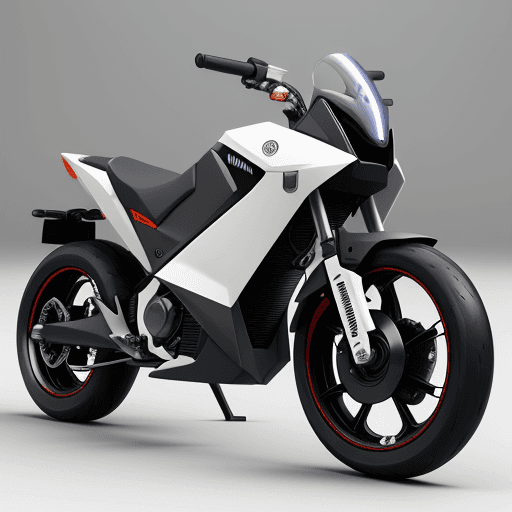 AI generated:  A robotic themed automatic motor designed by Yamaha Lexi 125 cc, Robotic, sleek, minimal, concept a...