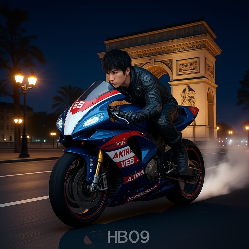 AI generated: at the roundabout of the Arc de Triomphe at night.
With the discreet and very small watermark "HB09...