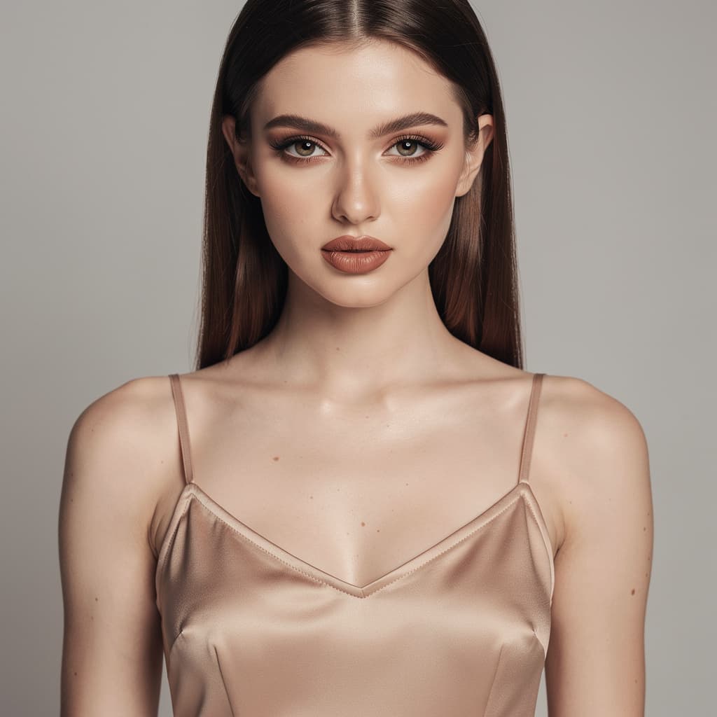 AI generated: Brunette, straight hair, looking Polish woman with beautiful face high detailed portrait image with ...