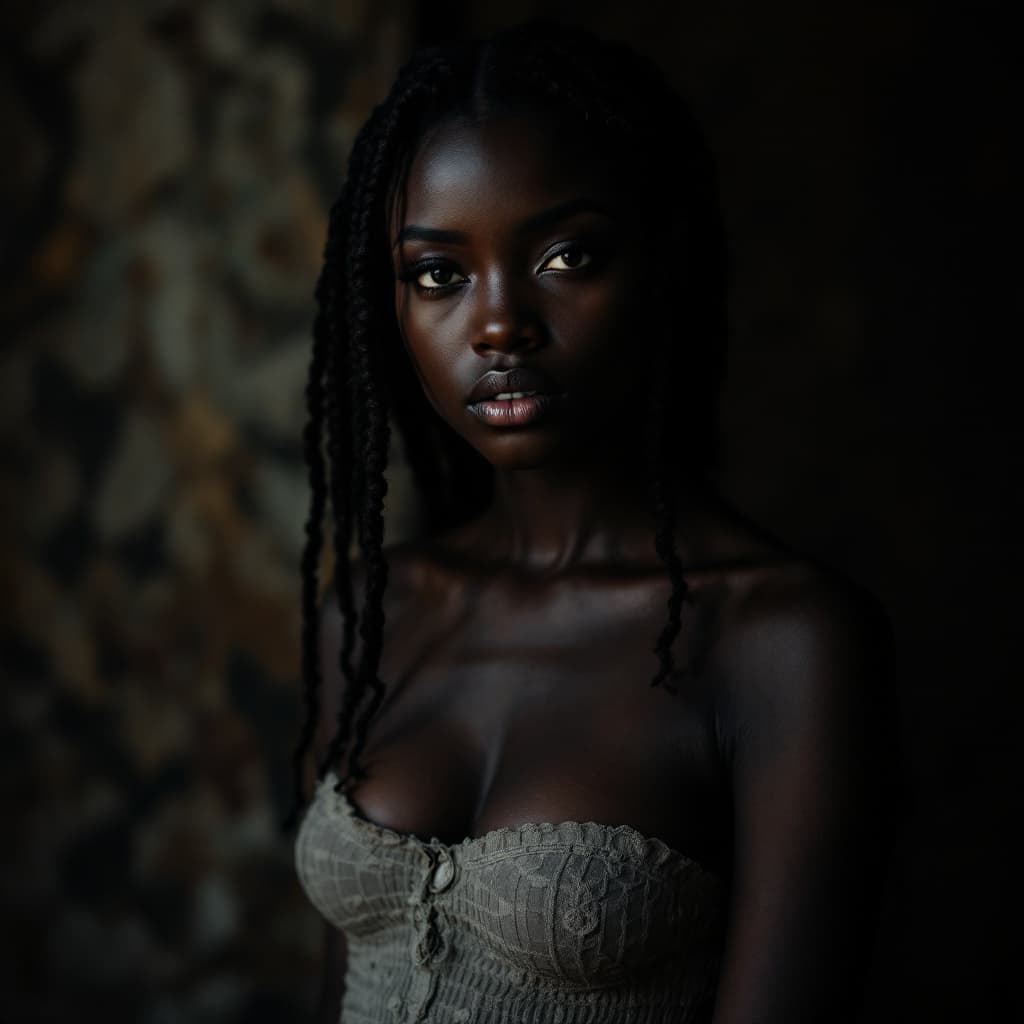 AI generated:  ebony young ,nude, 