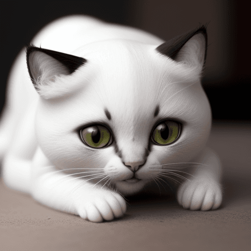AI generated: Gato pequeño blanco y negro, con mas cantidad de negro que de blanco, que se le vea la cara y medio ...