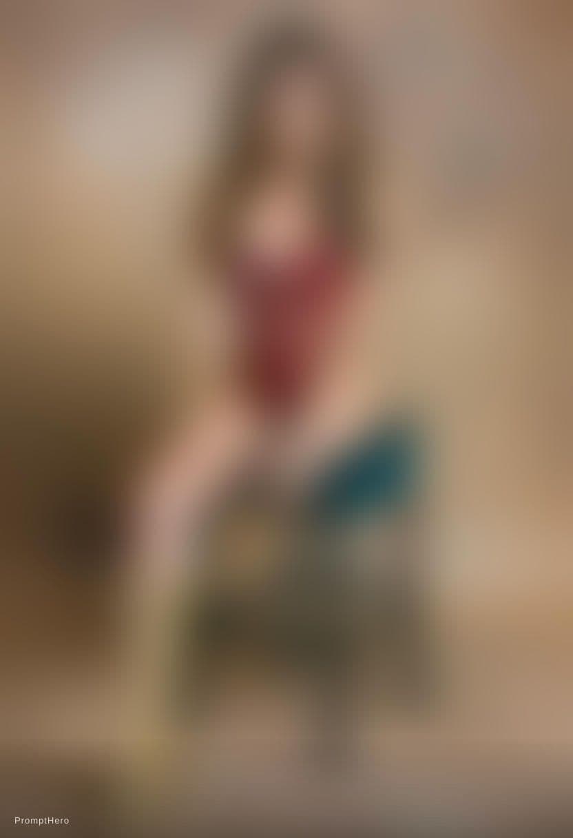 AI generated: A stunning, portrait of a beautiful young woman with long, wavy brown hair and captivating green eye...