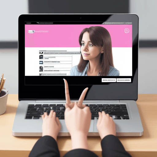 AI generated: e learning concept. Woman learning online with webinar. The Internet is used for modern education. s...