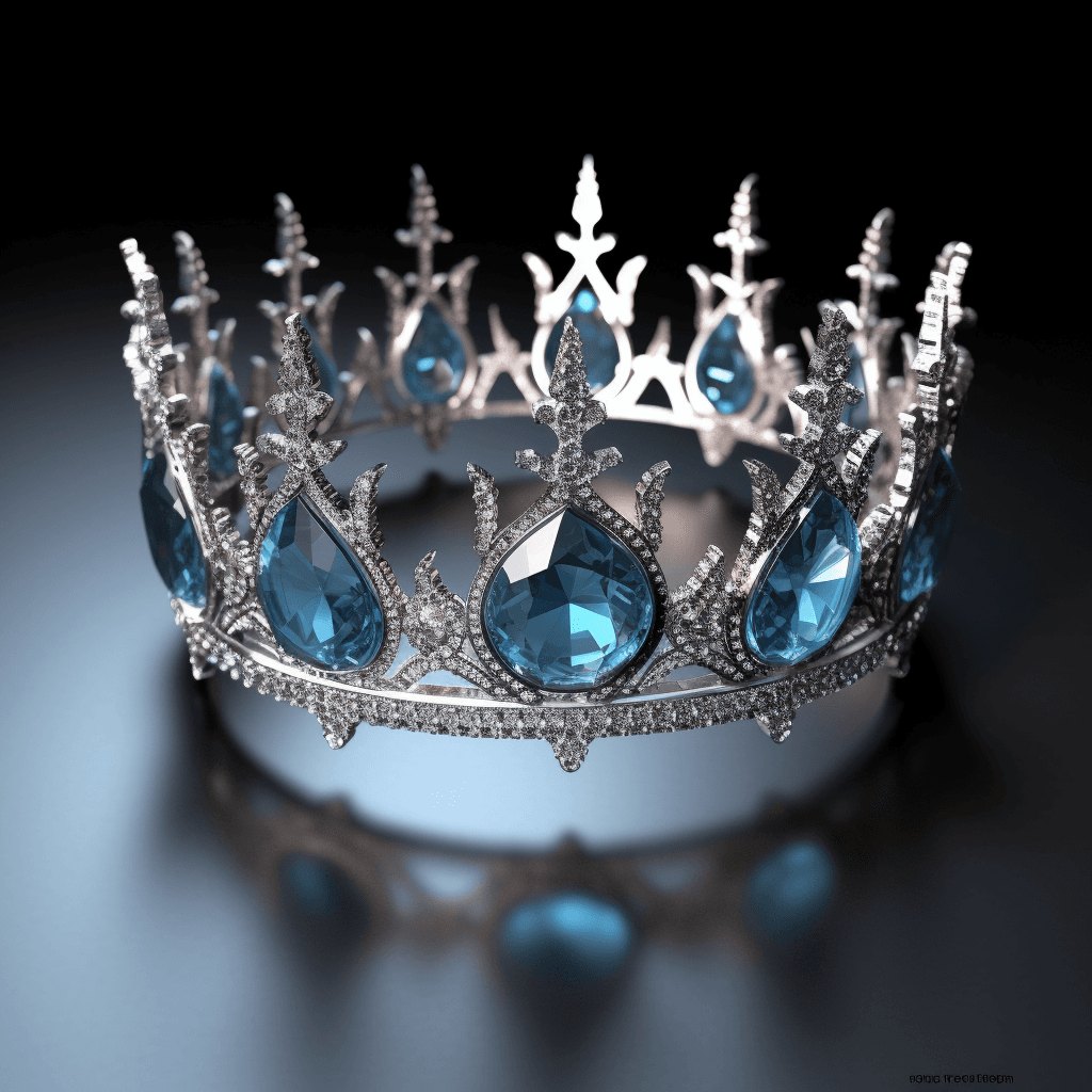 AI generated: A fairytale-inspired 3d princess crown, in the art style of Disney's Frozen, art by Philippe Starck,...