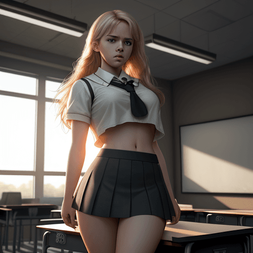 AI generated: Photo of a ultra realistic classroom, dramatic light, pale sunrise, cinematic lighting, battered, lo...