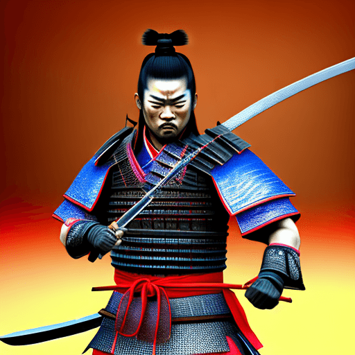 AI generated: 3d photo of ultra realistic samurai warrior, high definition, 8k, vibrant colors, ultra clear