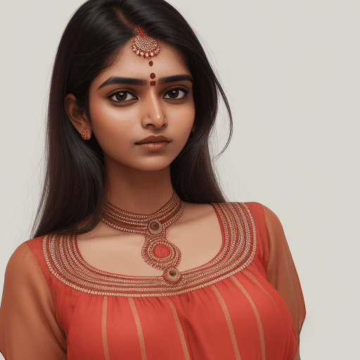 AI generated: image of indian women in deepneck blouse