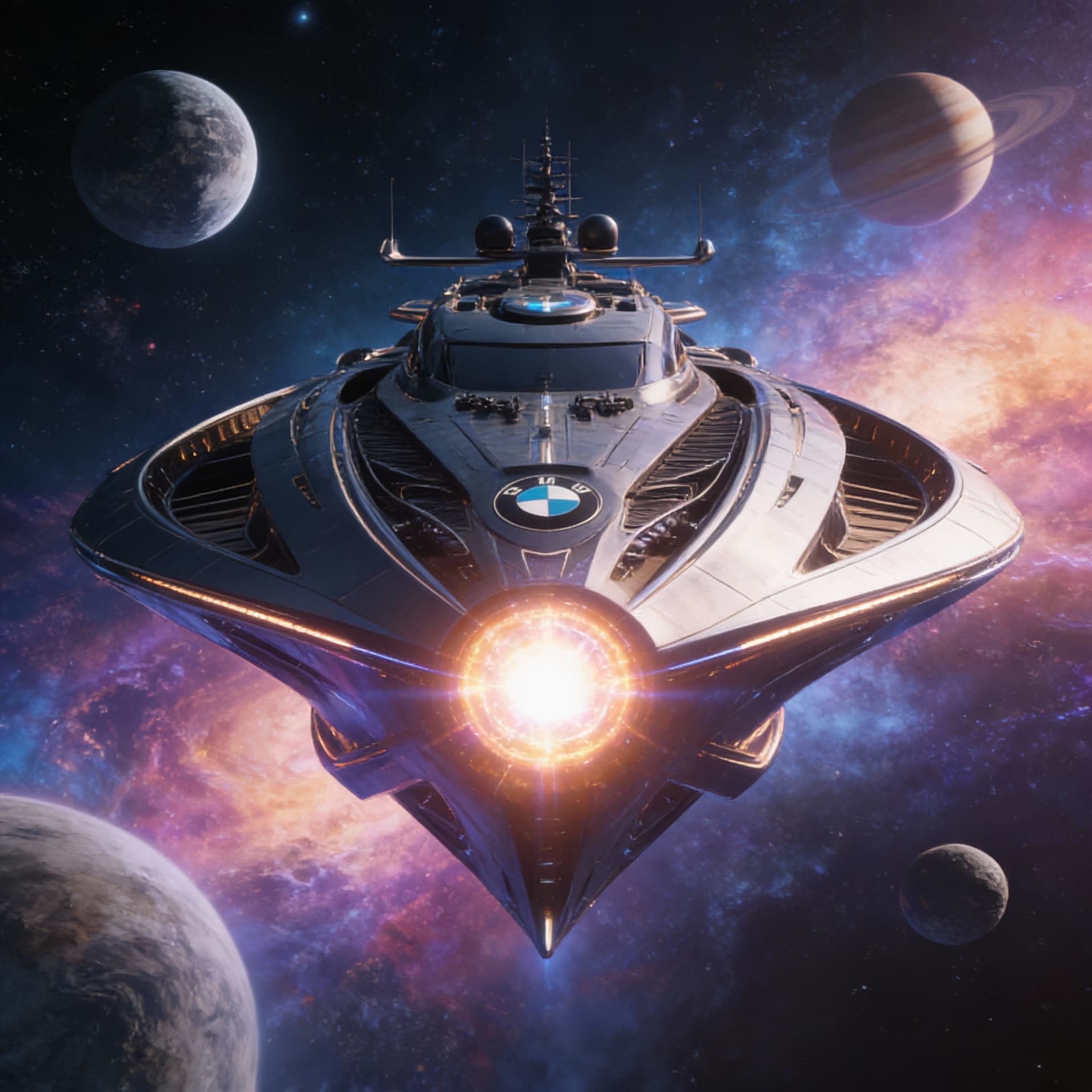 AI generated: Use Reference Images to imagine, in detail, an alien spaceship. Cambind and alter specs to create a ...