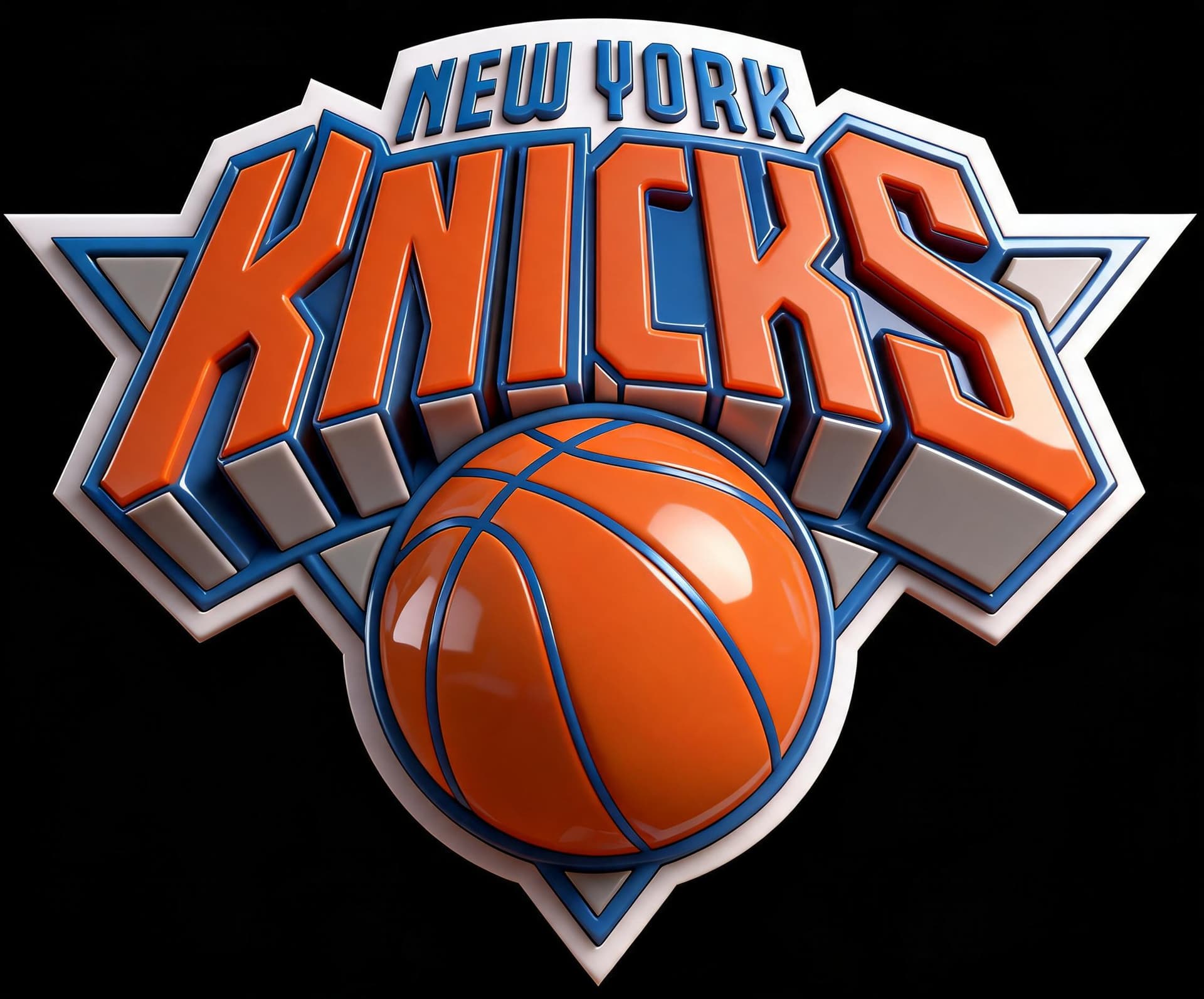 AI generated: create a 3d realistic version of this logo with shiny bevelled outlines, 3D style logo with outer sh...