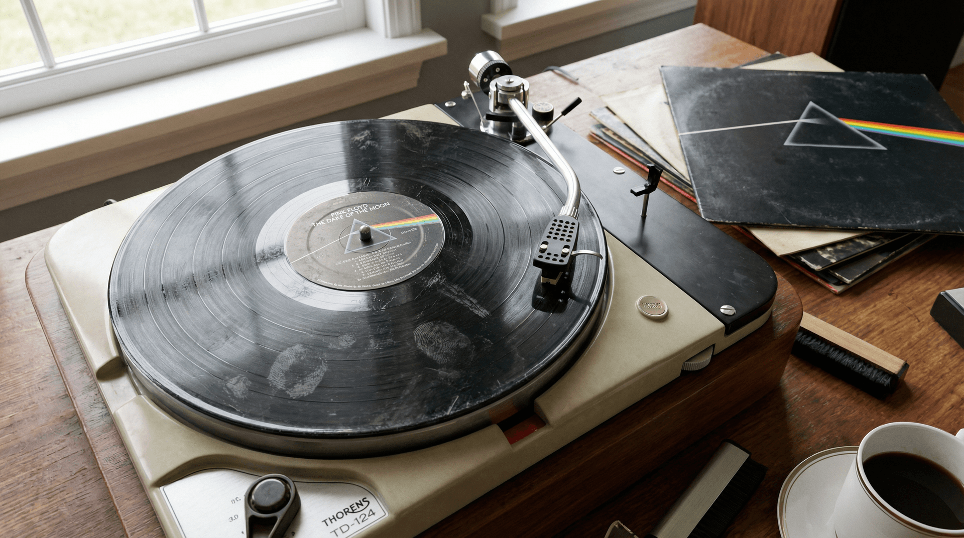 AI generated: Create a real vinyl image