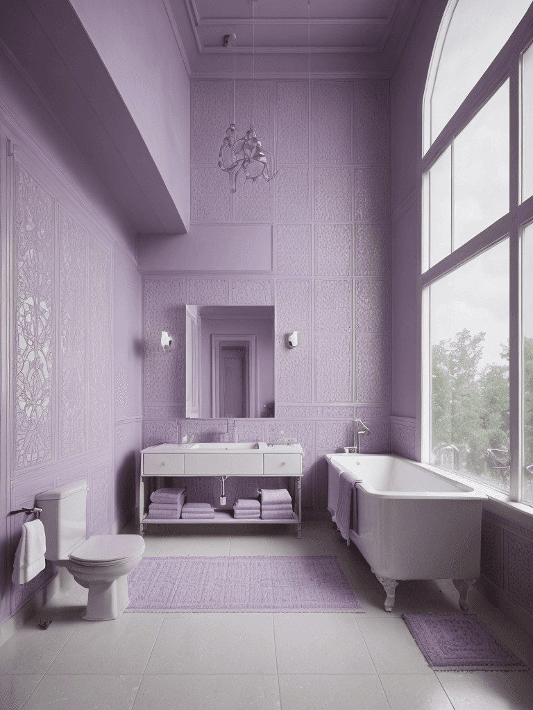 AI generated: High resolution photography interior design, bathroom, water on the floor, modern furniture and deco...