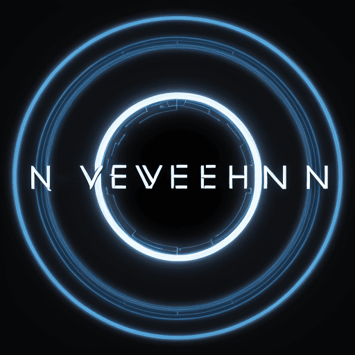 AI generated: create a high tech style art logo with name "neveren", full hd logo. 4k logo, high resolution logo