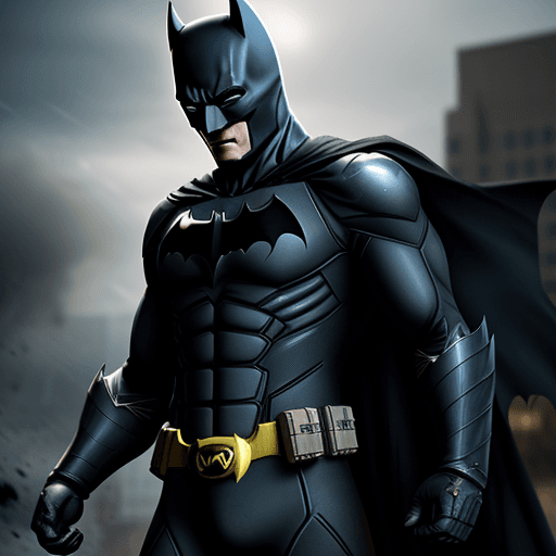 AI generated: Iron batman suit ,4 k, ultra hd