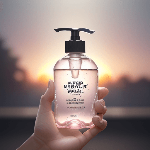 AI generated: Photo of a ultra realistic liquid hand wash refill pack, dramatic light, pale sunrise, cinematic lig...