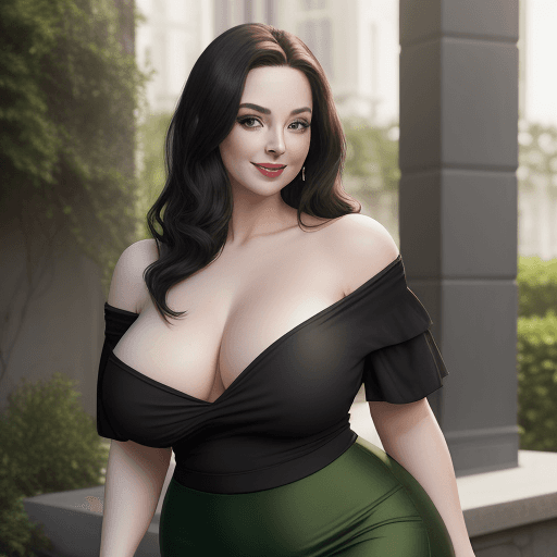 AI generated: Hyper realistic eye level exterior photo of a charming and alluring woman, 35 years old, amorous, co...