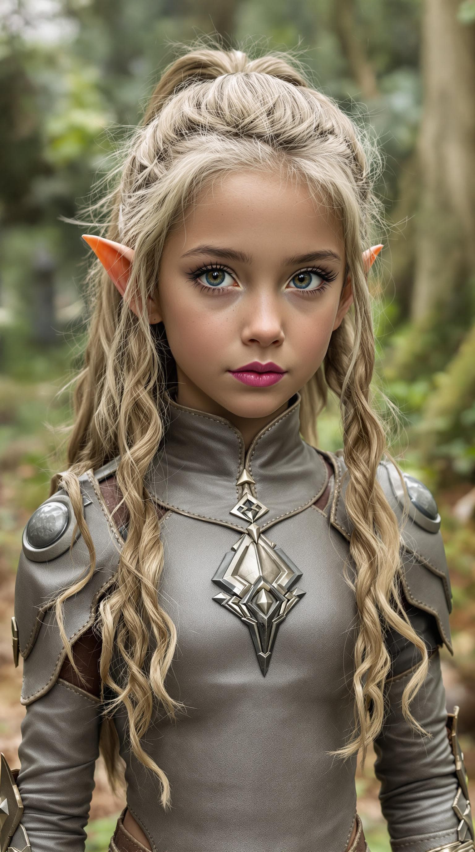 AI generated: a professional photo of a exceptionally beautiful girl in the world (age 7), (seven year old) short ...
