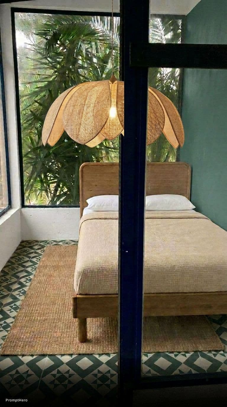 AI generated: Add this lamp hanging in the centre of the room