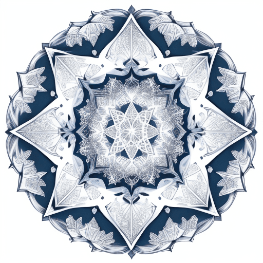 AI generated: detailed drawing snow pattern mandala