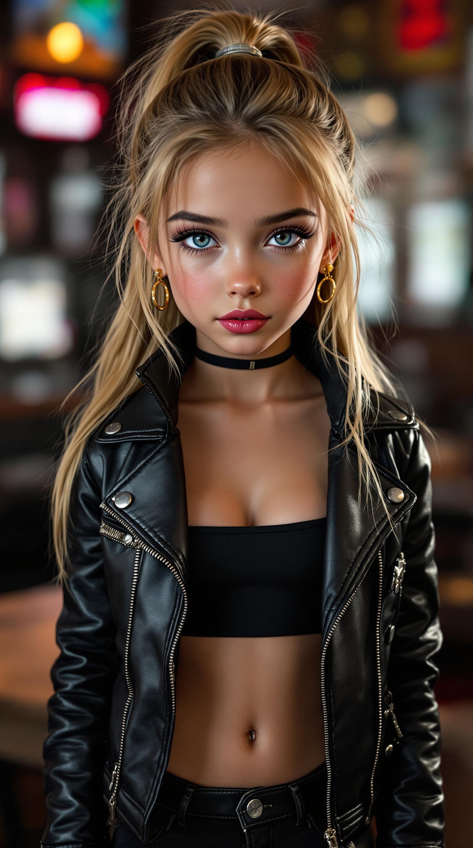AI generated: a professional photo of a exceptionally beautiful girl in the world (age 7), (seven year old), highl...