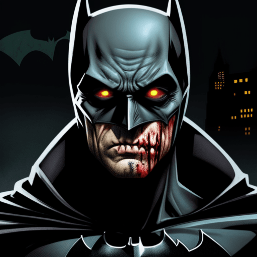 AI generated: Batman zombie 