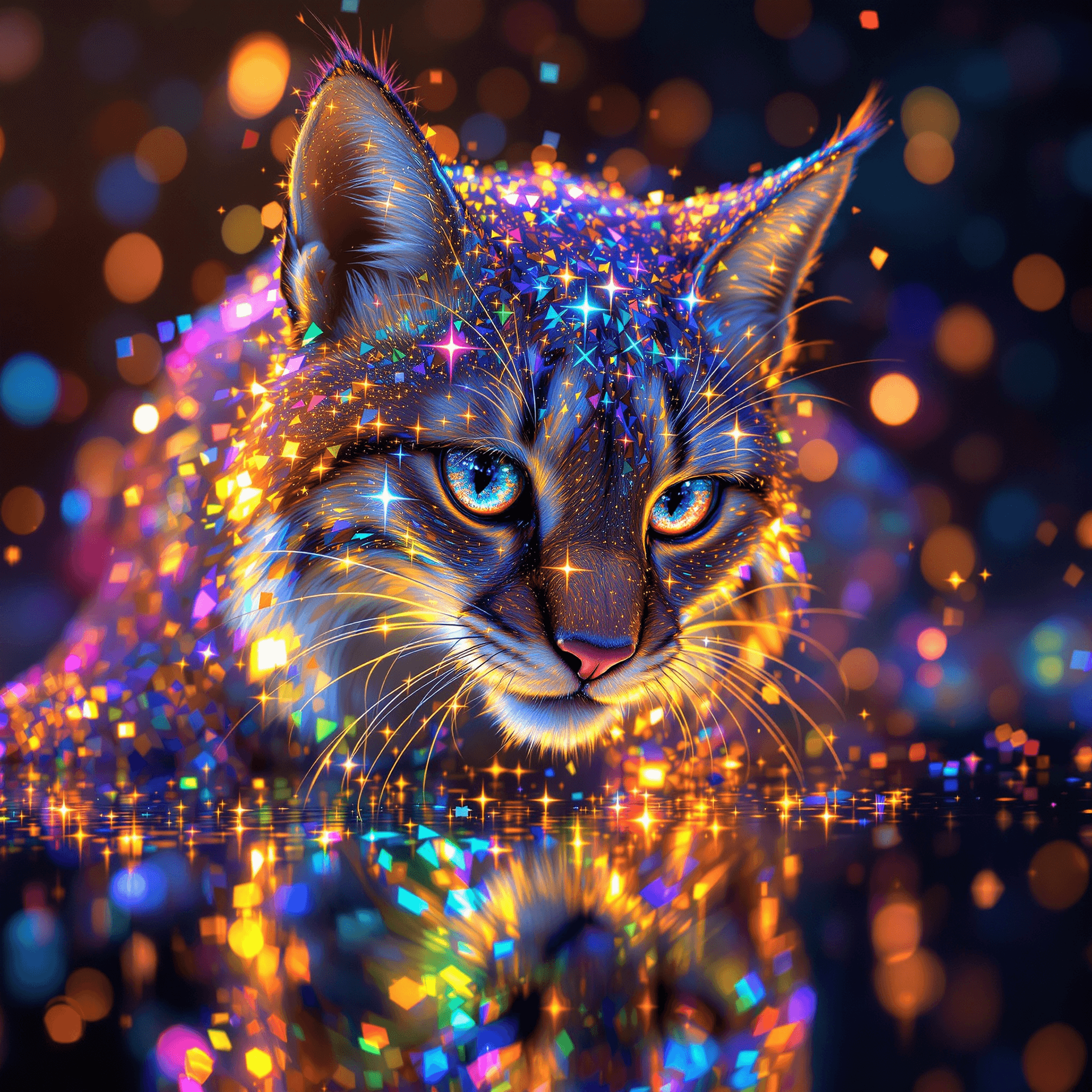 AI generated: Starlit Bobcat