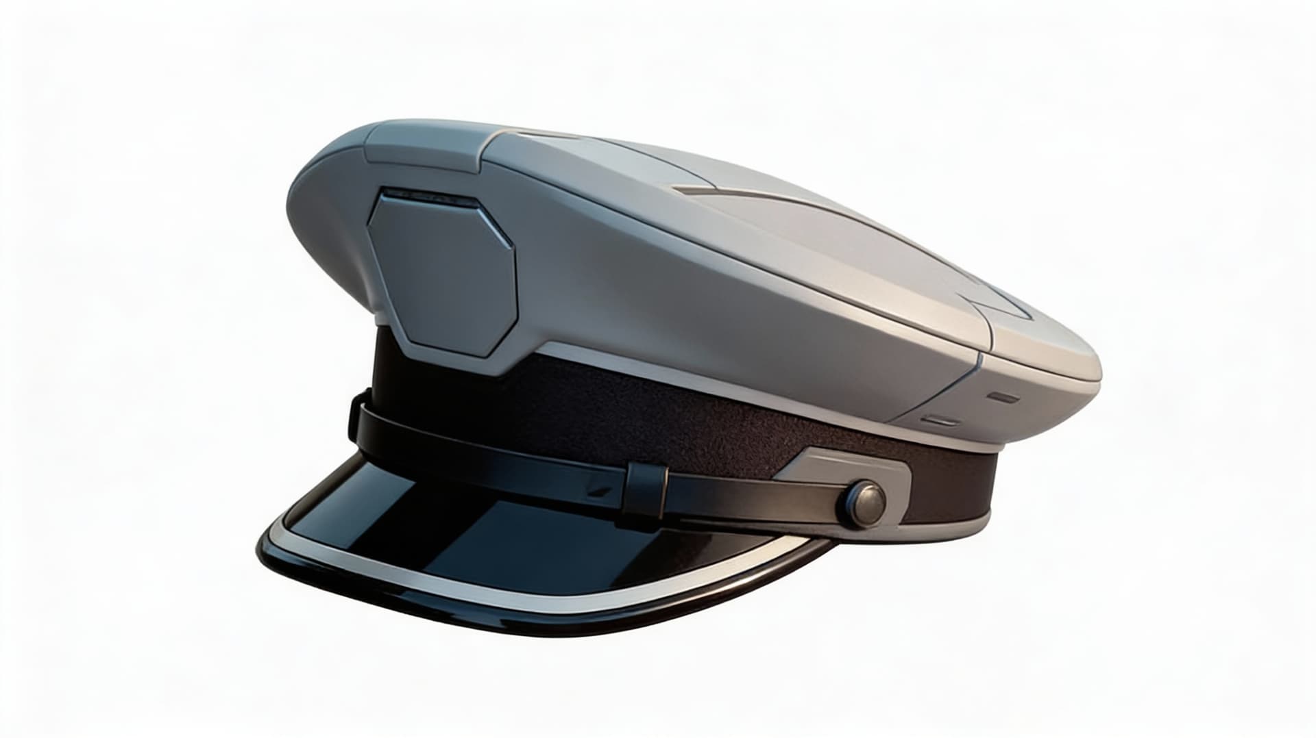 AI generated: Create a Sci-Fi uniform Cap. Use the reference image and display only the cap. Remove all insignias