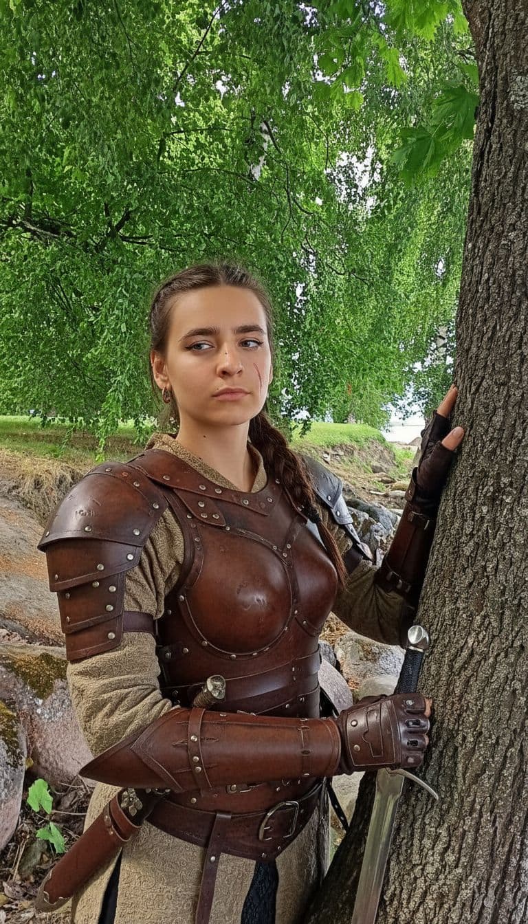 AI generated: Memoirs of Stunning Warrior --ar 9:16 --style raw --stylize 150