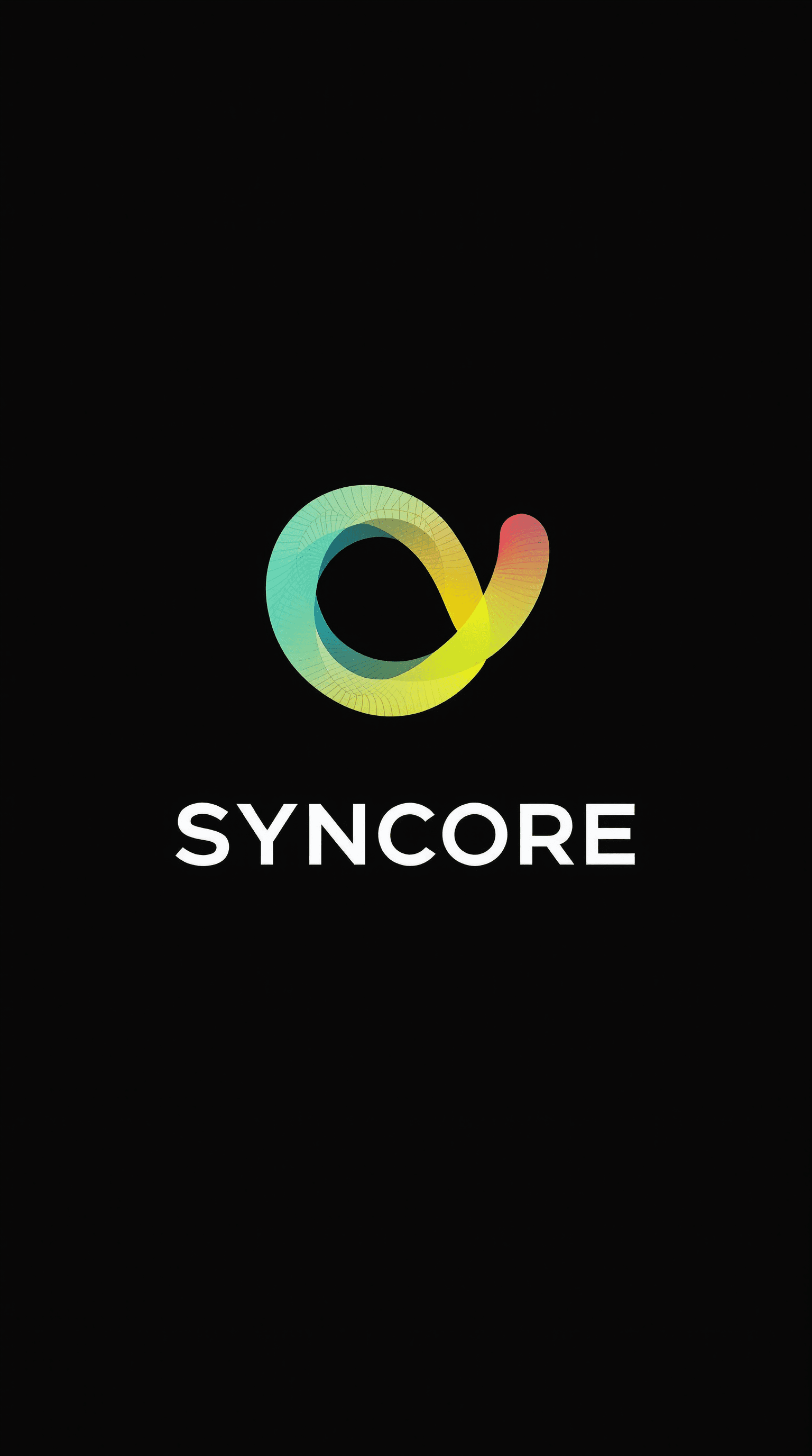 AI generated: an abstract loop logo design with the text "SYNCORE"