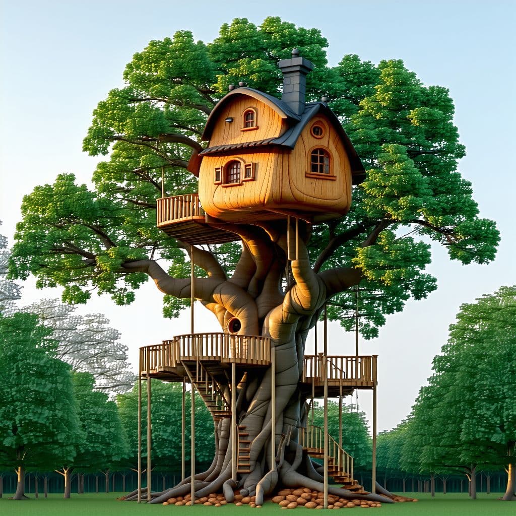 AI generated: Tree house 