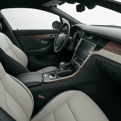 AI generated: High resolution photography interior design, interior concept, car interior, car seasts, car dashboa...