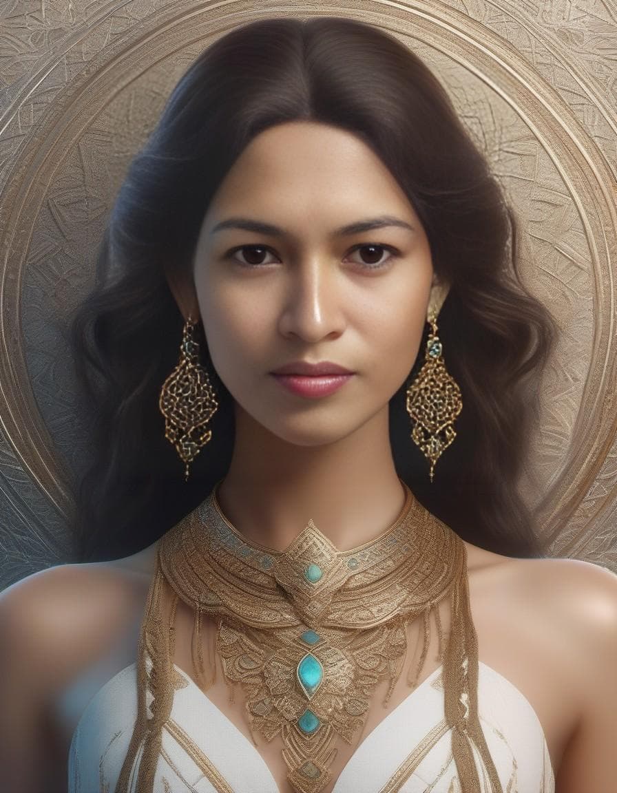 AI generated: full body portrait of female elf, perfectly in center, perfect face, perfect body, symmetrical photo...