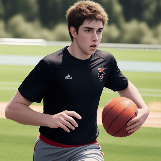 AI generated: guy, playing sports