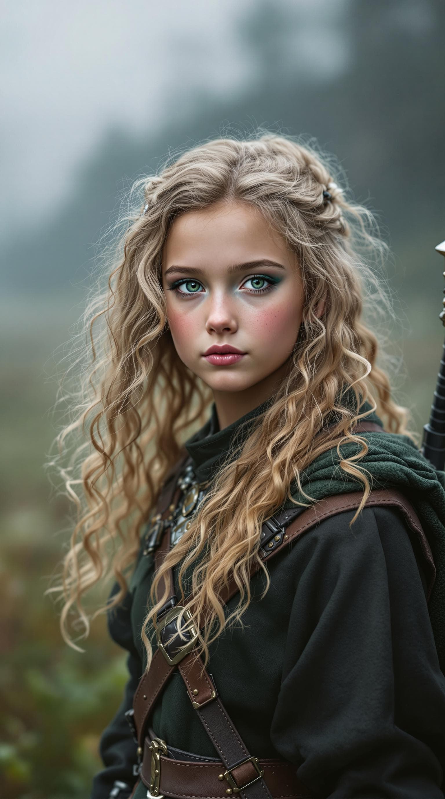 AI generated: a professional photo of a exceptionally of the most beautiful Scottish girl in the world, (age 11), ...