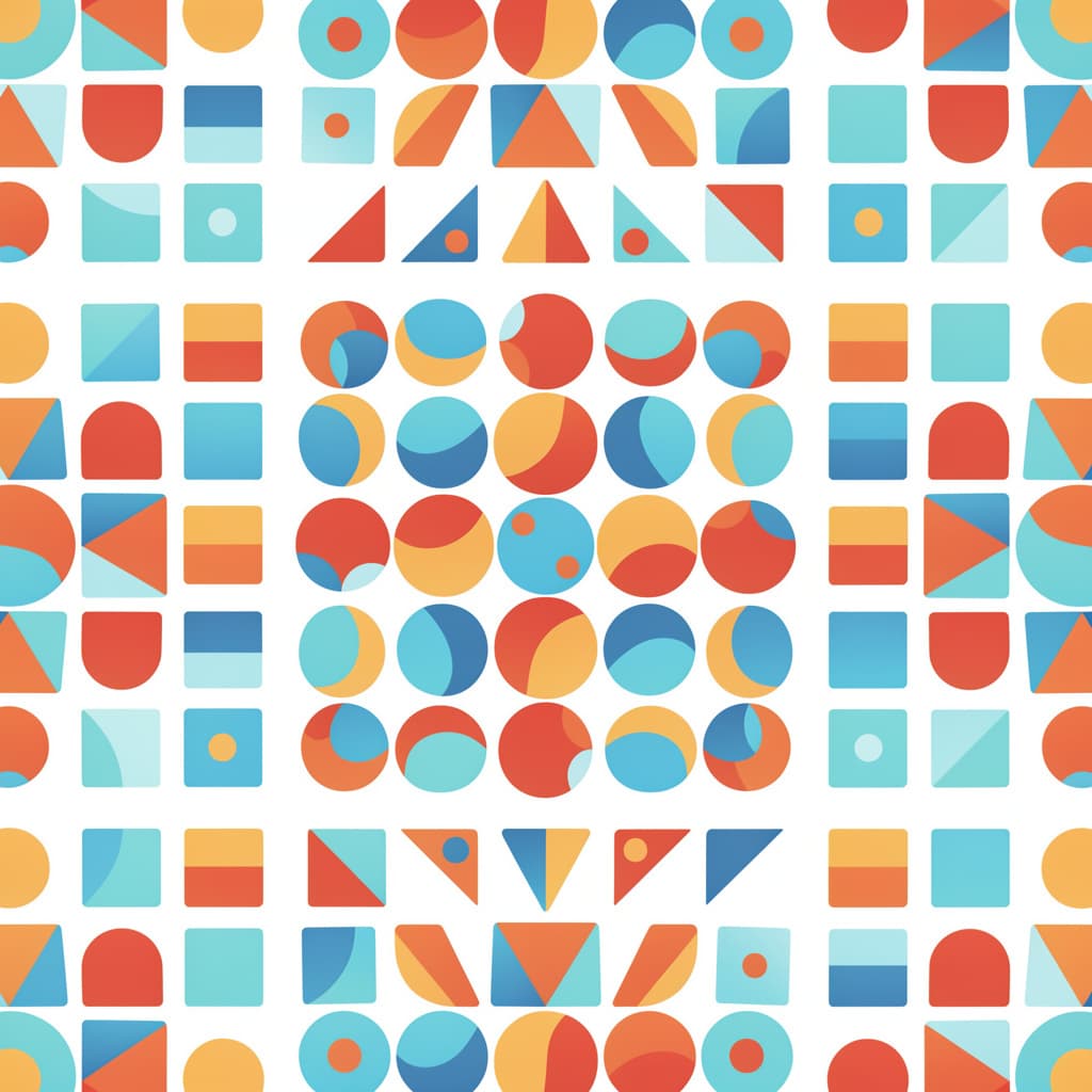 AI generated: pattern illustration, inspired by art, bold, simplify, saturated colors with a touch, feature motifs...