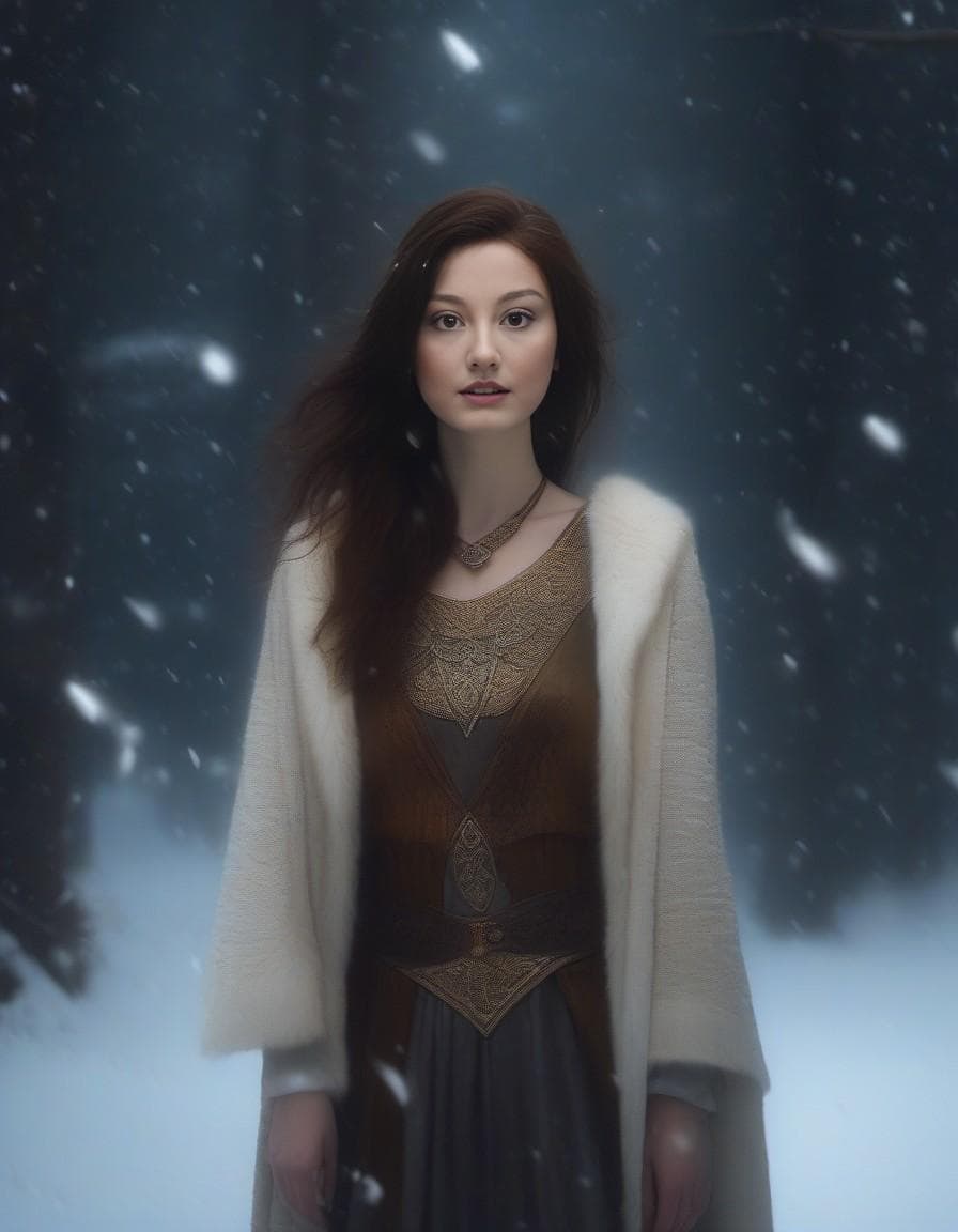 AI generated: Hyperrealistic art niji, (art by Craig Mullins:1.1) , photograph, Full length frame of a Gloomy (Fem...