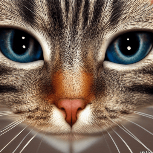 AI generated: Hyperrealistic cat, HD, very detailed, symmetrical