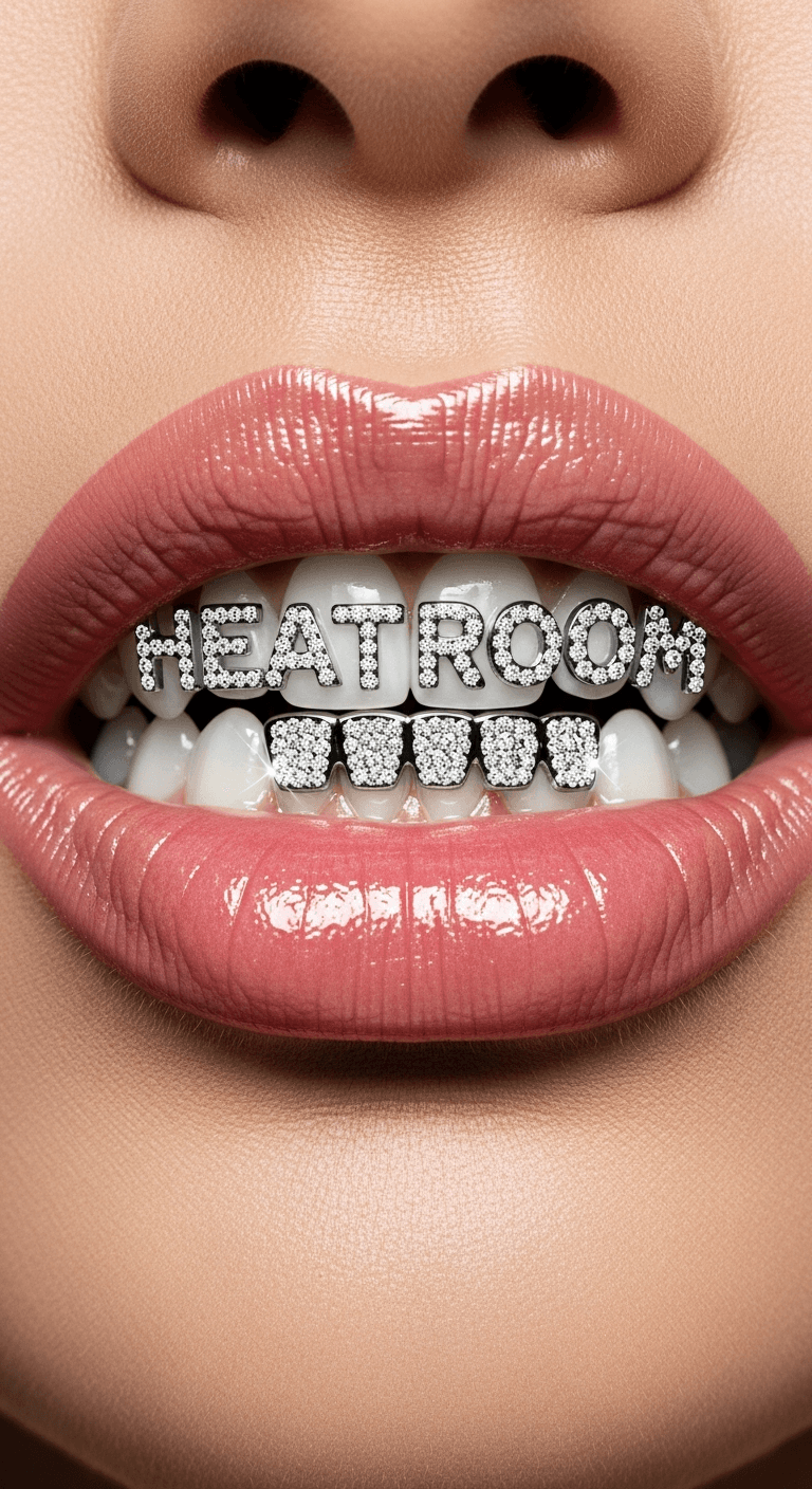 AI generated: Extreme close-up of a woman’s mouth only, no face visible. Full, thick lips with a glossy finish, li...
