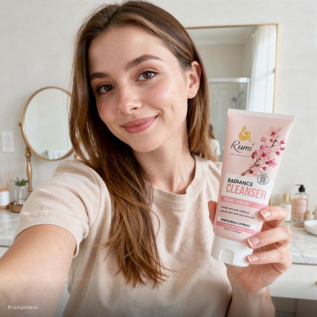 AI generated: UGC beauty influencer photo