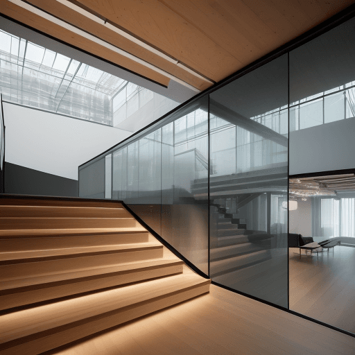 AI generated: high resolution architectural photography, striking architectural space where the interplay of geome...