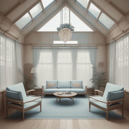AI generated: High resolution photography interior design, dreamy sunken living room conversation pit, wooden floo...