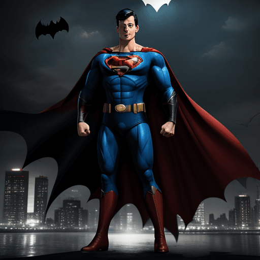 AI generated: Super man love batman, 4k , ultra HD 