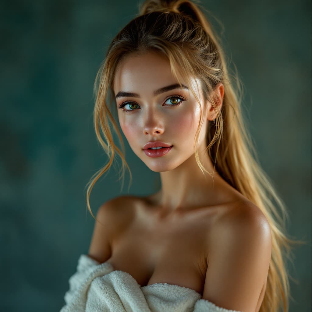 AI generated: blonde beautiful hair, a photo of a southeast asian beautiful girl with medium length brown hair, sl...