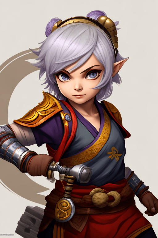AI generated: Tristana as a shaolin warrior